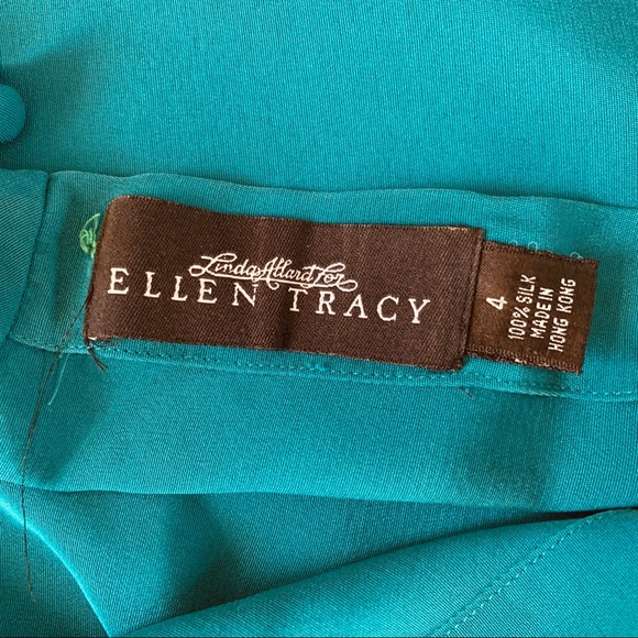 Fabulous vintage teal 80s silk batwing dress 4 - Picture 4 of 5